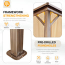 YOLENY 12' x 14' Hardtop Gazebo, Galvanized Steel Metal Double Roof Aluminum Frame Gazebo with Curtain and Netting, Permanent Pavilion Pergola for Outdoor, Patio, Garden, Lawn, Pool Side, Brown