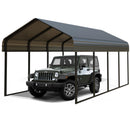 Poborin Durable Metal Carport 10 x 20FT Heavy Duty for Cars - Large Garage Shelter Solution,All-Weather Portable Car Garage Canopy Shelter for Cars & Boat Cover for Yard