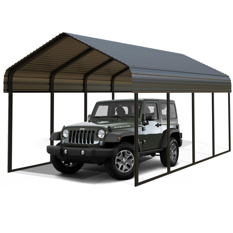 RITERYIFER RV Metal 10x20FT Carport Canopy Heavy Duty Carports Kits for Garage,Aluminum Car Ports with Steel Shelter Frame Cover for Car or Boats