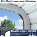 Xilingol Metal Carport, Heavy Duty Carport Canopy with Galvanized Steel Frame and Roof, Outdoor Storage Shed, Car Tent Garage Shelter for Pickup, Truck, Boat and Tractor, Grey (10x15 FT)