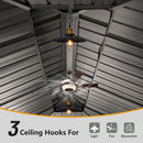 Domi 12' X 16' Hardtop Gazebo Outdoor Metal Gazebo with Galvanized Steel Double Roof Canopy, Aluminum Frame, Curtains and Netting for Patio, Deck, Garden, Grey