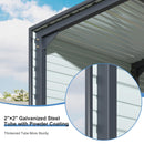 SENYUN Heavy Duty Metal Carport, 10X15 FT Waterproof Carport Canopy with Galvanized Steel Frame and Roof Sunshade Garage Car Shelter for Trucks, Boats, Tractors