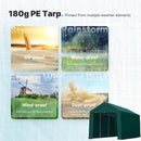 PEAKTOP OUTDOOR 12x20 ft Heavy Duty Carport with Removable Sidewalls, Portable Car Canopy, Garage Tent, Boat Shelter with Reinforced Triangular Beams, Green