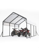 13 X 16 FT Metal Carport, Heavy Duty Carport Reinforced Frame and Steel Roof, All-Weather Shelter for Pickups, Boats, Cars, and Tractors