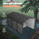 Benass 10x15 Metal Carport, Carport Canopy 10x15 Heavy Duty, Galvanized Steel Roof Car Port with Removable Polyethylene Sidewalls