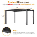 Kiss the Water 10'x12' Adjustable Louvered Pergola, Heavy-Duty Metal Outdoor Pergola, Metal Hardtop Gazebo with Adjustable Roof for Patio, Deck, Garden, Yard, Dark Gray