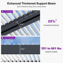 PURPLE LEAF 11' x 15' Adjustable Louvered Pergola with Drainage System Aluminum Outdoor Pergola with White Sun Shade Roof Hardtop Gazebo Metal Patio for Deck Backyard Garden