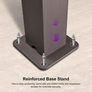 PURPLE LEAF Outdoor 12' × 14' Louvered Pergola with 12FT Detachable Louver Wall Patio Adjustable Aluminum Canopy Retractable Metal Roof for Deck Outside Backyard Hardtop Gazebo Sun Shade