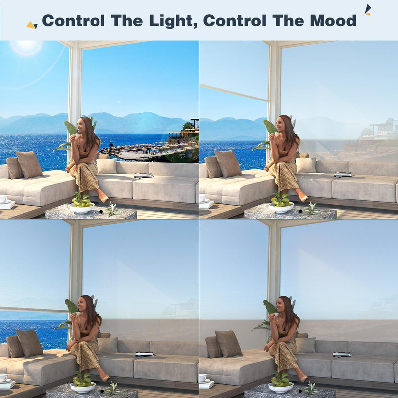 MELLCOM 10x20FT Louvered Pergola with 6-Panel Pull-Down Screen, Aluminum Pergola with Adjustable Rainproof Roof for Patio, Lawn & Garden, White