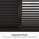 PURPLE LEAF Louvered Pergola 11' × 15' Outdoor Hardtop Gazebo Sun Shade with Adjustable Canopy Patio Aluminum Retractable Roof for Outside Deck Backyard Pavilion