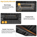 HOTEEL 10x12 Hardtop Gazebo Hot Tub Gazebo with Flame-Retardant Curtain Netting, Heavy Duty Pavilion with Galvanized Steel Double Roof, Aluminum Frame Outdoor Canopy for Patio and Party (Upgraded 3.0)