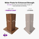 PURPLE LEAF 10' x 10' Outdoor Retractable Pergola with Sun Shade Canopy Patio Metal Shelter for Garden Porch Pavilion Natural Wood Grain Frame Aluminum Gazebo Modern Backyard Grill Pergola Gray