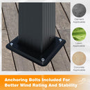 MUPATER 12' X 16' Outdoor Retractable Aluminum Pergola with Weather-Resistant Canopy for Backyard Deck Garden Grey