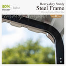 Carport Car Port Metal Canopy 10x15 ft Heavy Duty for Snow, Portable Garage Kit Shed Tent Shelter Metal Frame All Weather Outdoor for Boat with Removable Sidewalls, Dark Grey, Sophia & William