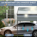 COEWSKE Metal Carport 12x20 FT Heavy Duty, Outdoor Steel Large Rv Car Ports Canopy with Galvanized Steel Roof and Frame, Car Shelter Protect from Sun and Heavy Snow for Pickup, Boat, Car and Tractors