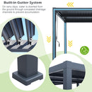 Sunnyglade Patio Pergola Canopy Modern Aluminum Pergola with Adjustable Louvered Gazebo for BBQ, Backyard,Party, Lawn,Garden (Dark Gray, 10x13FT)