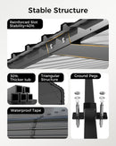 Mars Explo 12x20FT Heavy Duty Metal Carport Kit, Galvanized Permanent Shelter for Pickup Trucks, Tractors, RVs - Extra Sturdy Frame with Enhanced Anchoring System & Snow Load Capacity
