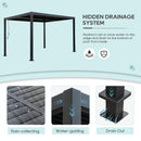 LVUYOYO Outdoor Louvered Pergola 10' x 13', Aluminum Patio Pergola with Adjustable Roof, Sun Shade Shelter Metal Gazebo for Backyard, Garden, Deck(Black)