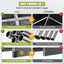 Towallmark Carport, Heavy Duty 12FT X 20FT Carport Canopy, with 4 Load-Bearing Sandbags, Roll Up Mesh Window, Pe Waterproof Canopy, Reinforced Steel Pipes 1.3mm Tube Wall Thickness for Cars, Truck