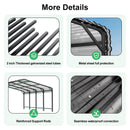 AirWire 20x20 FT Metal Carport with Heavy Duty Carport Canopy, Car Port with Reinforced Base and Five Canopy Beams, Car Garage Shelter for Car, Boats and Truck