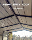 13' x 16' x 10' Metal Carport Heavy Duty, 27 Ga. Steel Roof and 18 Ga. Reinforced Frame, Permanent Shed for Agricultural Machinery, Carport for Cars, Boats, Trucks, and Tractors, N.W. 460 lbs