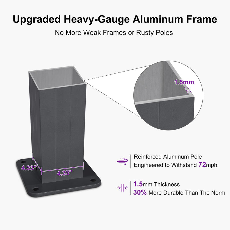 PURPLE LEAF Louvered Pergola 12' x 14' Outdoor Aluminum Pergola with Hidden Drainage System and White Adjustable Sun Shade Roof Patio Hardtop Large Pergolas for Patio Dining Backyard Deck