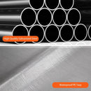 Klysiora 13x20 Ft. Metal Carport Garage with PE Fabric and Galvanized Steel Frame Outdoor Shelter for Cars, Trucks and Boats with 4 Doors and Mesh Windows for Ventilation - Grey