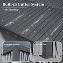 Jolydale Louvered Pergola 12ft x 20ft Outdoor Aluminum Pergola with Adjustable Top for Decks, Gardens and Backyards, Gray