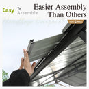 Sophia & William Carport Car Port Metal Canopy 10x20 ft Heavy Duty for Snow, Portable Garage Kit Shed Tent Shelter Metal Frame All Weather Outdoor for Boat with Anti-Leak Seam Taped, Dark Grey