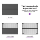 PURPLE LEAF Louvered Pergola 10' x 13' Outdoor Full Aluminum Pergola with Adjustable Rainproof Roof Modern Retractable Patio Hardtop Gazebo for Deck Backyard Garden Slate Grey