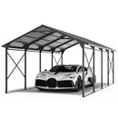 ALAULM 12x22 FT Heavy Duty Carport with Galvanized Steel Roof and Enhanced Frame, Durable Metal All Weather Carport Garage for Cars,Trucks,Boats,and Tractors