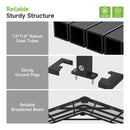 10×15FT Metal Carport, Heavy Duty Car Port, All-Weather Outdoor Storage Trucks, Boats, Cars, Galvanized Steel Roof, Vertical Stripe Design