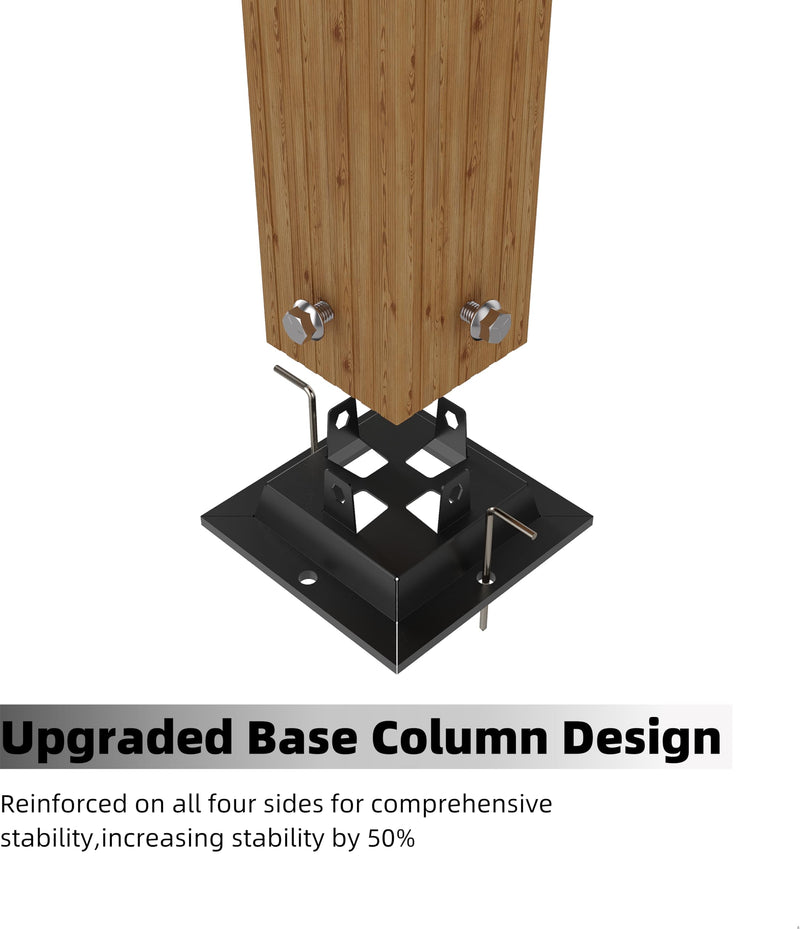 GarveeLife 10 x 13 Ft Wood-Grain Aluminum Pergola Outdoor Pergola with Retractable Canopy Sun Shade Shelter for Garden, Patio, Backyard, Deck - Khaki