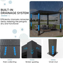 Outdoor Louvered Pergola 10' x 10', Aluminum Louvered Pergola with Adjustable Roof, Adjustable Pergolas for Outdoor Deck, Patio, Lawn & Garden