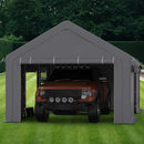 GarveeLife 12x20ft Carport Heavy Duty, Portable Garage with 4 Doors + 4 Window, Upgraded Carport with Reinforced Steel Poles, Uv Resistant Waterproof Tarp for Car, Truck, Boat