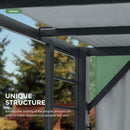 LUXIJOY 10' X 12' Outdoor Retractable Pergola, Aluminum Pergola with Retractable Sun Shade Canopy, Patio Metal Pergola for Deck, Backyard, Garden