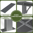 VIWAT 10x14 FT Gazebo, Splicable Pergola with Aluminum Frame, Gazebos on Clearance, Wall Mounted Gazebo & Pergola, Awnings for Patio, for Backyard, Deck, Gray