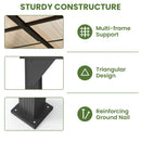 Patiopia 10 * 12FT Pergola,4 * 4 Inch Thickened Pillars & Enlarged Base,Outdoor Hardtop Lean to Gazebo,Wall Mounted Pergola,Pergolas Gazebos Clearance,Aluminum Frame Pergola,UV Resistant Patio Roof