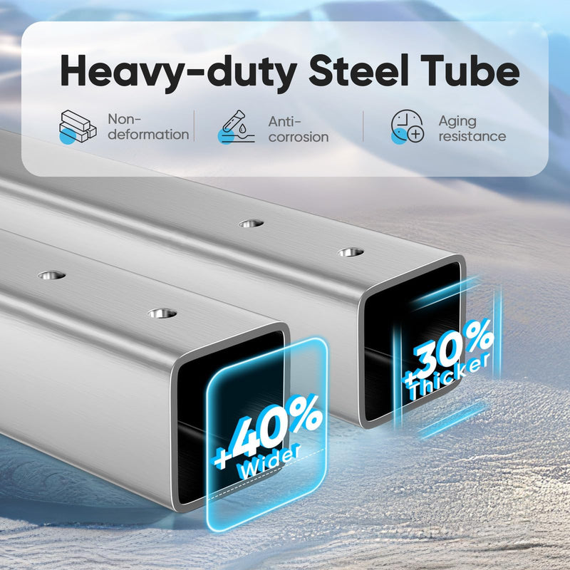 Quictent 10x15 ft Metal Roof Carport Kits Hard Top Garage Heavy Duty Steel Car Canopy, White