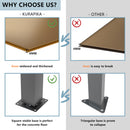 Kurapika 10’ x 12’ Wall Mount Gazebo Outdoor Pergola, Hardtop Lean to Gazebo Canopy Awnings with Sloped Roof and Sturdy Steel Frame, for Patio, Porch, Deck, Backyard(Sand)