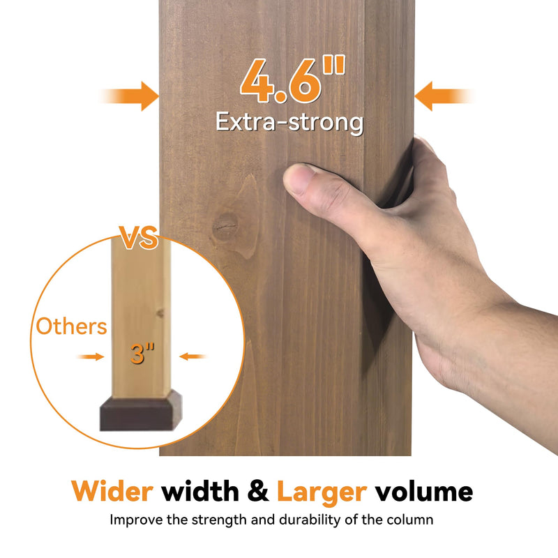 Modern Shade Supreme Cedar Wood Gazebo 12' x 16' with Hardtop Slope Roof, Wooden Grill Gazebo with Durable and Rot-Resistant, Supports Snow Loads and High Wind Speeds, Ideal for Backyard, Deck, Garden