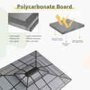 Aoxun 12'x14' Hardtop Gazebo, Aluminum Frame Permanent Pavilion with Curtains and Netting, Outdoor Polycarbonate Double Roof Canopy, Designed for Garden, Lawns, Patio, Gray