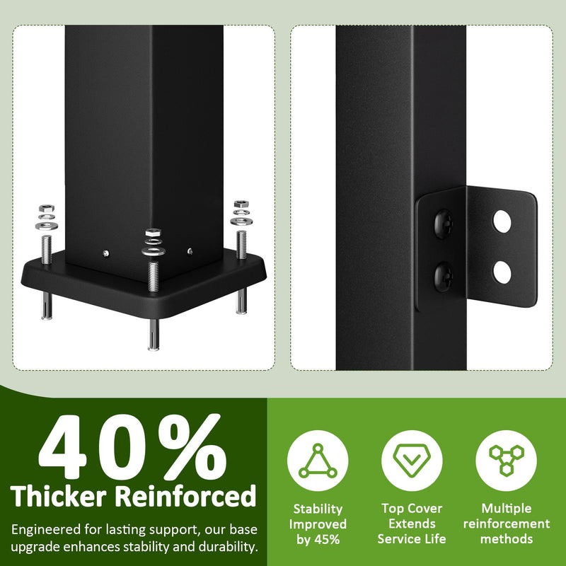 DAUSOLA 10x14 FT Gazebo Pergola for Patio, Gazebos Pergola on Clearance with Sloped Roof, Hard Top Lean to Gazebo, Large Wall-Mounted Heavy Duty Awnings for Patio, Backyard, Deck