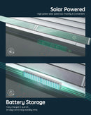 Yoolax Motorized Customized Shade 10Ft for Louvered Pergola, Sun Screen with Remote Control