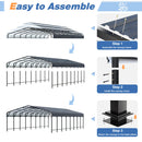 AirWire 20x40 FT Metal Carport Canopy Heavy Duty with Reinforced Base and Galvanized Steel Roof & Frame, Garage Shelter for Cars, Boats and Trucks