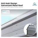 MFSTUDIO Carport 10x15 ft, Outdoor Heavy Duty Carports with Sidewalls, Metal Shed Canopy Shelters Garage Shelter Shade Car Ports with Galvanized Roof for Cars, Truck and Boats