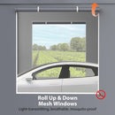 Klysiora 13x20 Ft. Metal Carport Garage with PE Fabric and Galvanized Steel Frame Outdoor Shelter for Cars, Trucks and Boats with 4 Doors and Mesh Windows for Ventilation - Grey