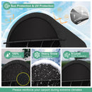 COBIZI Carport 10x15 FT Heavy Duty, Portable Garage, Carport Canopy with All-Steel Metal Frame & Vents, Round Style Outdoor Storage Shed for Car, Truck, Boat, Patio Furniture Anti-Snow Waterproof