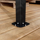 MOUMON 10x12Ft Hardtop Gazebo, Aluminum Frame Wall Mount Outdoor Gazebo with Netting & Curtains, Sloping Galvanized Iron Roof, Sun Shade Pergola Canopy for Patio Garden Backyard, Black Grey