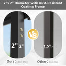 VEIKOU 10'x15' Heavy Duty Car Shelter with Thick Steel Roof, Upgraded Extra Large Carport Garage Kit for Shade